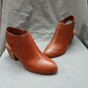 Women's Tan Leather Ankle Boots